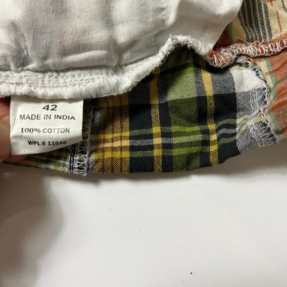 Barry Bricken‎ Plaid Madras Patchwork Shorts 42 (2637) - Picture 3 of 7